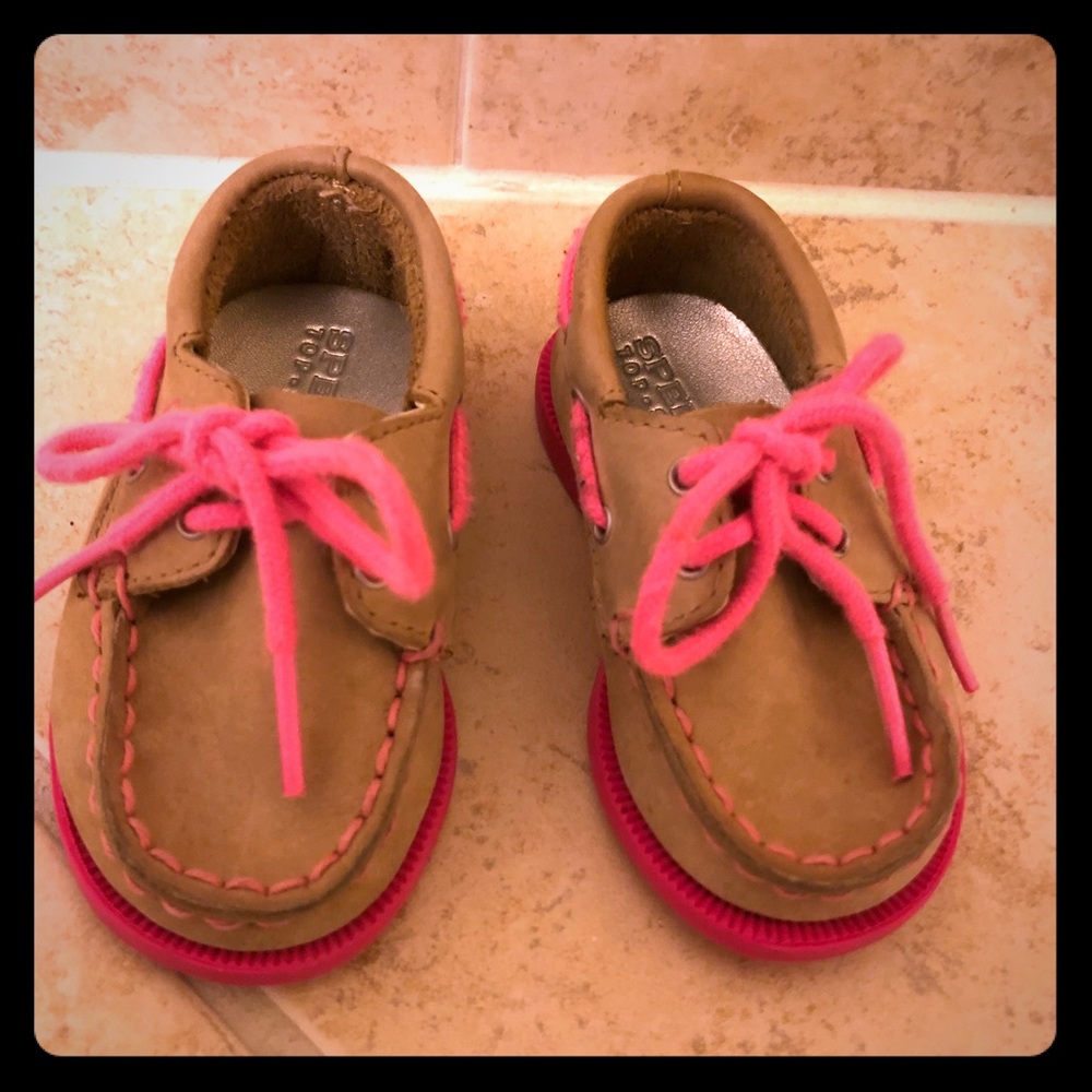 Baby Girl Sperry Boat Crib Shoes